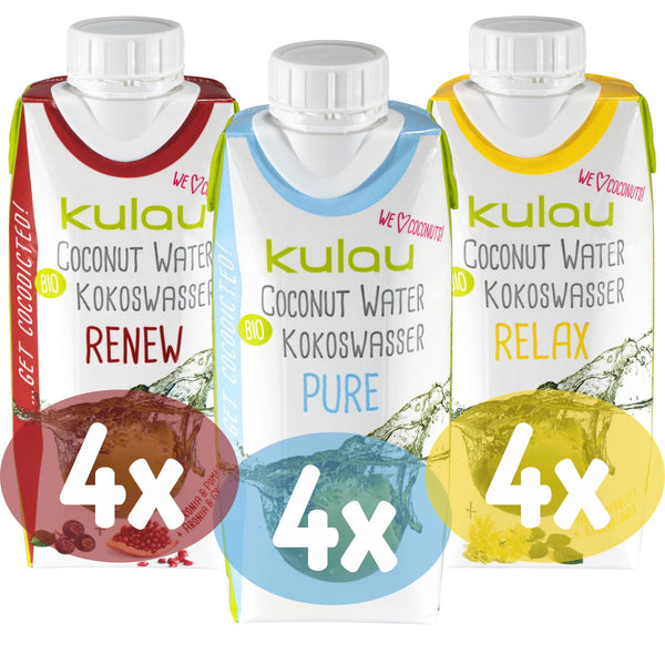 Kulau - BIO Kokosová voda TASTY - 12x330ml
