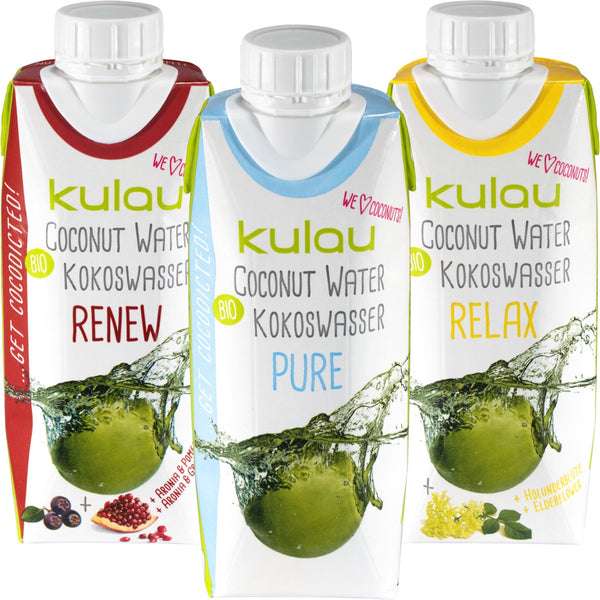Kulau - BIO Kokosová voda TASTY - 3x330ml