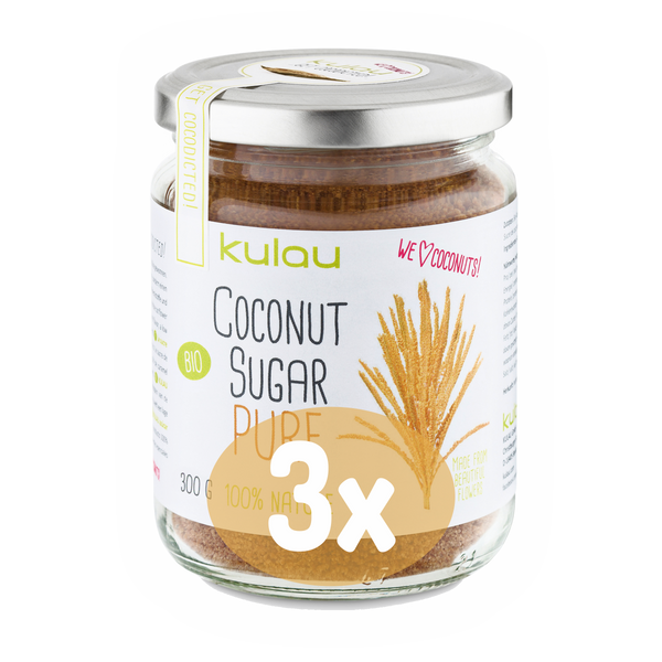 Kulau - BIO Kokosový cukor PURE - 3x300g