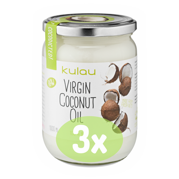 Kulau - Panenský BIO Kokosový olej (RAW) - 3x1L